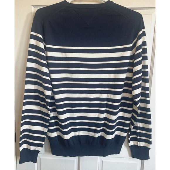 Tommy Hilfiger Men's XL Premium Cotton Crewneck Pullover Sweater Classic Stripe - Picture 4 of 7